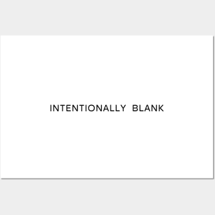 INTENTIONALLY BLANK Posters and Art